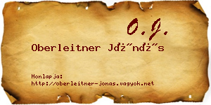 Oberleitner Jónás névjegykártya